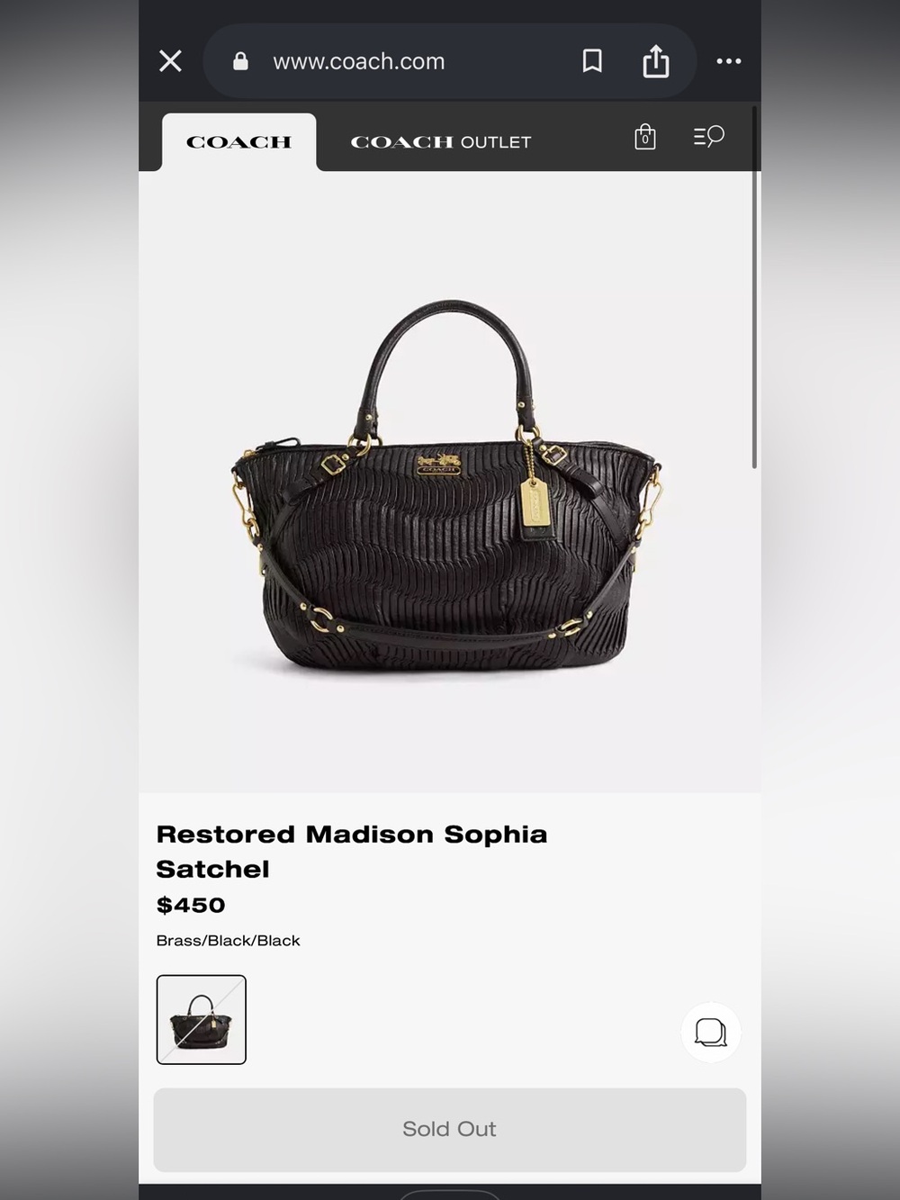 Coach Madison Sophia Satchel Black Pleated Leather with Gold Hardware - Picture 11 of 13